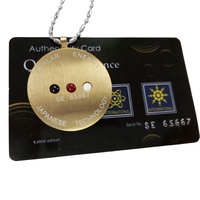 Pendentif Ancrage Classique Plaqué Or Rose pour Enfants, 100% Authentique, Énergie Bio Scalaire Quantique, avec Strass en Tourmaline