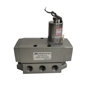 JPC-Válvula Solenoide K25D-8/10/15/20, dos posiciones, cinco vías, control único eléctrico, válvula solenoide neumática