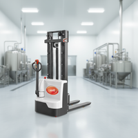 Gerbeur électrique économique JAKI QES1516E à batterie lithium-ion, à longue portée, AWD, pneus pleins, conduite debout, capacité de charge de 1,5 tonne