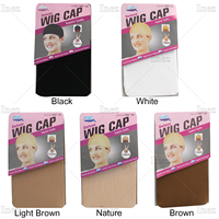Filet à Cheveux Marron pour Perruque, Bonnet Tressé Extensible, Résille Élastique pour Perruque, 5 Couleurs, 2 Pièces/PAQUET