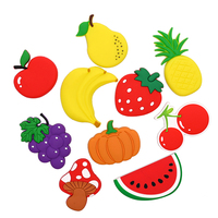 Aimants de réfrigérateur en PVC découpés à la forme de fruits 3D mignons et écologiques, aimants décoratifs pour réfrigérateur en caoutchouc souple, design personnalisé