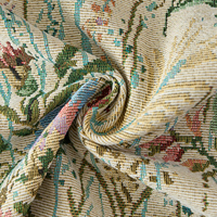 Nappe rectangulaire à motif floral rétro, nappe florale en tissu épais pour mariage et dîner