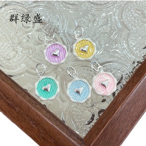จี้รูปหัวใจเงินแท้ Qunlvsheng S925 ประดับเรซิ่นสีใส สำหรับสร้อยคอ สร้อยข้อมือ DIY เครื่องประดับ ของขวัญสำหรับทุกเพศ - Product Image 5