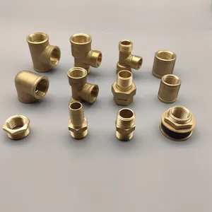 Raccordi per tubi personalizzati in filo d'ottone, 1/2 "3/4" 1 "Tee maschio in ottone