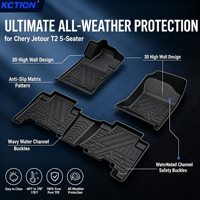 Tapis de sol de voiture KCTION toutes saisons, imperméables, écologiques, inodores, 5D LHD en TPE, usine OEM/ODM pour Chery Jetour T2 2026
