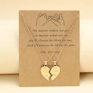 Joyería <span class=keywords><strong>de</strong></span> Moda, Cadenas <span class=keywords><strong>de</strong></span> Reundschaftsketten, Regalo <span class=keywords><strong>para</strong></span> Mejores Amigas, Cadena <span class=keywords><strong>de</strong></span> Clavícula con Tarjeta <span class=keywords><strong>de</strong></span> Amistad, Collares <span class=keywords><strong>de</strong></span> Pareja <span class=keywords><strong>para</strong></span> Chicas - Product Image 1