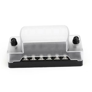 Boîtier de fusibles en plastique automobile 6 voies à circuits indépendants, bloc de fusibles à lame ST avec couvercle <span class=keywords><strong>12V</strong></span> à haute capacité de coupure - Product Image 4