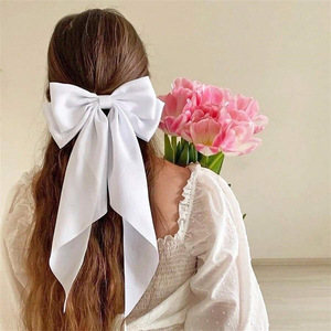 Forcina per capelli in tessuto satinato grande da donna con fiocco esplosivo transfrontaliero - Product Image 6
