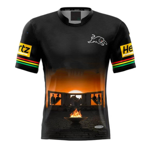 Maglia <span class=keywords><strong>da</strong></span> rugby <span class=keywords><strong>da</strong></span> uomo Penrith Panthers Australia Nuova Zelanda Super Rugby 2026 all'ingrosso, set completo, sublimazione, in tessuto a rete corto, personalizzabile - Product Image 1