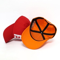 Hoge kwaliteit op maat gemaakte 3D-letterborduurlogo 5-delige baseballpetten met gebogen klep, unisex, sportief, casual, katoen, ademend