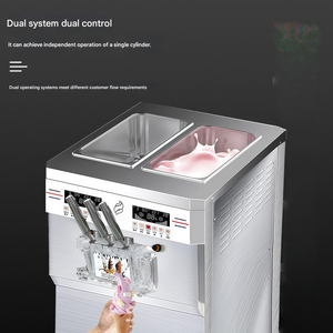Machine à glace molle à double compression, pré-refroidissement, préservation, fonction renouvelable, nettoyage à une touche, matériau de qualité 304 - Product Image 6