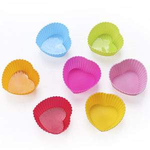Tasse Mafen jetable en <span class=keywords><strong>silicone</strong></span> ronde, étoile, coeur carré, rose, 7cm, <span class=keywords><strong>moule</strong></span> à gâteau, <span class=keywords><strong>moule</strong></span> à tarte aux œufs - Product Image 3