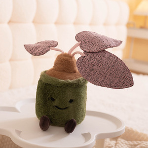 Fiori creativi tulipano Super morbidi peluche imbottito verde Monstera Deliciosa foglia vegetale <span class=keywords><strong>Taro</strong></span> Prain trapunta decorazione artiglio macchina - Product Image 3