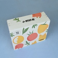 Boîte d'emballage en carton ondulé biodégradable pour l'expédition de fruits frais (fruits du dragon) et de jus de fruits, avec fonction de déchirement facile, vente en gros