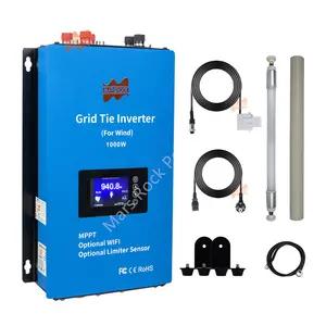 Inverter surya G2 WG1000W 24V CE, Inverter gelombang sinus murni MPPT untuk turbin angin untuk penggunaan di rumah, sangat baik