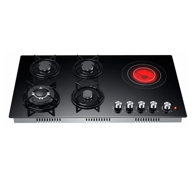 Popular China Manufacturer Low Price Gas Stove 5 Burner Easy Clean Built In Electric with Gas Hob