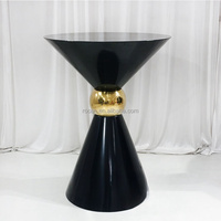 Accessoires de mariage de luxe Rocan présentoir de Table de gâteau en acier inoxydable blanc et or pour la décoration de fond de scène d'événements de fête