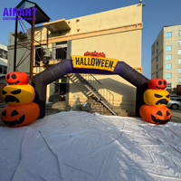 Arche gonflable à motif citrouille pour Halloween, idéale comme accessoire de portail d'activités, arche publicitaire gonflable classique pour festivals