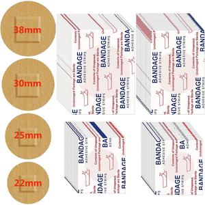 Venda elástica redonda de tela de 25 mm, color piel, transpirable, buena adherencia, agradable para la piel, adecuada para vendajes de emergencia. - Product Image 2