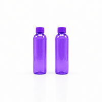Botellas de Plástico PET Transparentes de 200 ml para Jugo, con Tapas de Rosca Blancas, para Envasado de Bebidas, Recargables, Libres de BPA