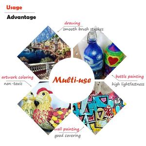 Pintura acrílica no tóxica, 18 colores, 2OZ, 60ml, venta al por mayor - Product Image 6