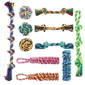 Giocattoli da Masticare per Cani in Corda di Cotone Classici e Resistenti per la Pulizia dei Denti 6cm - Product Image 1