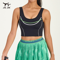 JIEJIN Vêtements de sport personnalisés marque privée conception de dos en U haut soutien d'entraînement haut débardeur sport tennis soutien-gorge de yoga de gymnastique
