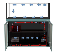 Aquarium de luxe avec pompes à eau, en verre à faible teneur en fer, rectangulaire, pour récif marin, avec filtre de sump, écologique, 100 gallons, pour poissons-chats