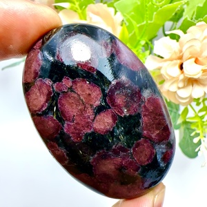 Wholesale Firework Garnet Palm <b>Stone</b> Polished Plate Engraved Figurine Anka Totem Ansata Cross Folk <b>Art</b> Home Decoration Crystal - Product Image 1