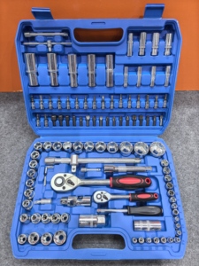 Kit de herramientas de reparación de automóviles, llave con logotipo personalizado de fábrica, juego de herramientas con zócalo CRV mate de 82/61/108 piezas - Product Image 2