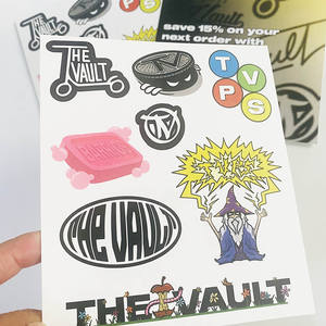 Foglio adesivo con etichetta personalizzata impermeabile autoadesivo in vinile <span class=keywords><strong>bianco</strong></span> opaco con finitura Kiss Cut fogli adesivi - Product Image 1