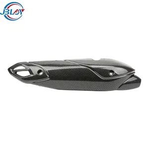 Couvercle de protection de tuyau d'échappement de moto pour Yamaha NMAX155 N MAX 155 NMAX Décoration en fibre de carbone