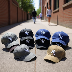 Cappellino da Baseball in Cotone Lavato Ricamato Ny GORROS - Product Image 2