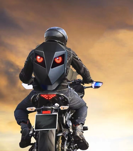 <span class=keywords><strong>Sac</strong></span> à dos lumineux LED pour <span class=keywords><strong>moto</strong></span> avec panneau solaire étanche en PVC et ABS, personnalisable, pour casque de motard - Product Image 3