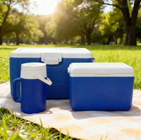 Ensemble d'aventure en plein air pour la famille, glacière 3 en 1 avec kit de pique-nique portable détachable pour le camping et la journée à la plage