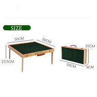 Table de Mahjong pliable en bois portable pour une utilisation en intérieur/extérieur - Table durable et écologique pour 4 joueurs, idéale pour le camping et les jeux de pique-nique