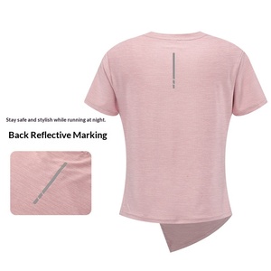 Camiseta Corta de Manga Corta para <span class=keywords><strong>Mujer</strong></span>, 100% Algodón, Secado Rápido, Transpirable, Ecológica, para Verano, Deportes al Aire Libre, Yoga - Product Image 4