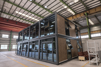 Contenedor de Oficina Prefabricado de 20 pies y 40 pies Directo de Fábrica, Oficina Modular Portátil para Obras de Construcción, Edificio Temporal Personalizado