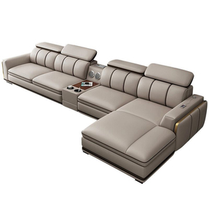 Sofa Kulit Asli Hemat Ruang, Sofa Bed Lipat Multifungsi, Set Sofa Ruang Tamu, Furnitur Kulit - Product Image 6