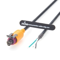 Kabel Aptiv 12065287 3 Pin Female ke Open End yang Kompatibel dengan Konektor Delphi 150 3 Arah untuk Sensor Tekanan AC, Rem, Vakum, dan Oli