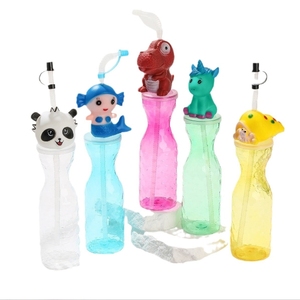 スラッシュカップ 500ml プラスチック製 カスタム キュート ヤードカップ フルーツヘッド付き - Product Image 4