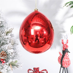 New Teardrop-Shaped 30*25cm Giant Plastic <strong>Christmas</strong> Ball &amp; Tree Ornaments Largest <strong>Outdoor</strong> <strong>Christmas</strong> Decorations <strong>Large</strong> <strong>Bauble</strong> - Product Image 3