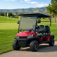 Voiturette de golf électrique Rainbow 4x4 AWD avec peinture de carrosserie personnalisée et alimentation au lithium 72V sélectionnable pour ranch