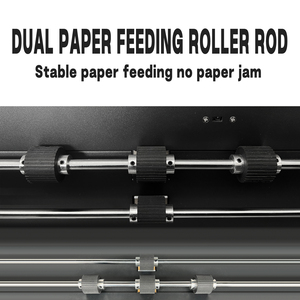 Machine de découpe d'étiquettes à double tête HG370D avec rainurage et découpe de contour par caméra, alimentation automatique 350 mm, découpe semi-complète et rainurage en une seule passe - Product Image 3