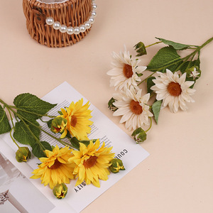 Tournesol Artificiel à Longues Branches, Décoration Florale Fraîche et Douce pour la Maison, Bouquet Décoratif de Table pour Mariage - Product Image 1