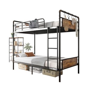 Estructura de cama litera metálica minimalista moderna, personalizable para dormitorios estudiantiles, camas con estructura de hierro y camas metálicas para empleados. - Product Image 5