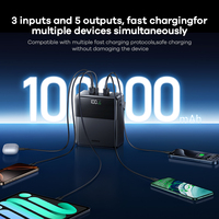 Banque d'alimentation REMAX pour l'extérieur, capacité massive de 100 000 mAh, charge rapide 27 W + 22,5 W, sortie pour 5 appareils, banque d'alimentation avec lumière LED intégrée