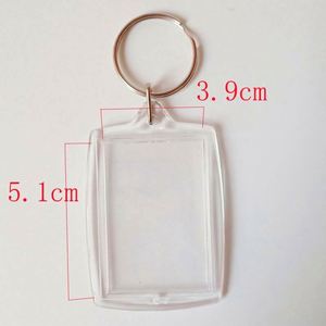Porte-clés photo vierges en acrylique transparent, personnalisables, durables, à prix de gros, échantillons gratuits pour cadeaux promotionnels - Product Image 5
