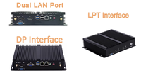 Mini PC Industrial Delgado Sin Ventilador Que Ahorra Espacio i3/i5/i7 8GB+128GB 4 USB HD+VGA DC 12V para Adquisición de Datos IoT