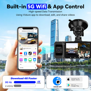 กล้องติดรถยนต์ ADINKAM 3 ช่องทาง 4K WiFi GPS กล้องหน้า กล้องในห้องโดยสาร กล้องหลัง 3 เลนส์ ชิปเซ็ต Novatek กล้องบันทึกภาพหน้ารถ 4 IR รุ่น C315 Pro - Product Image 3